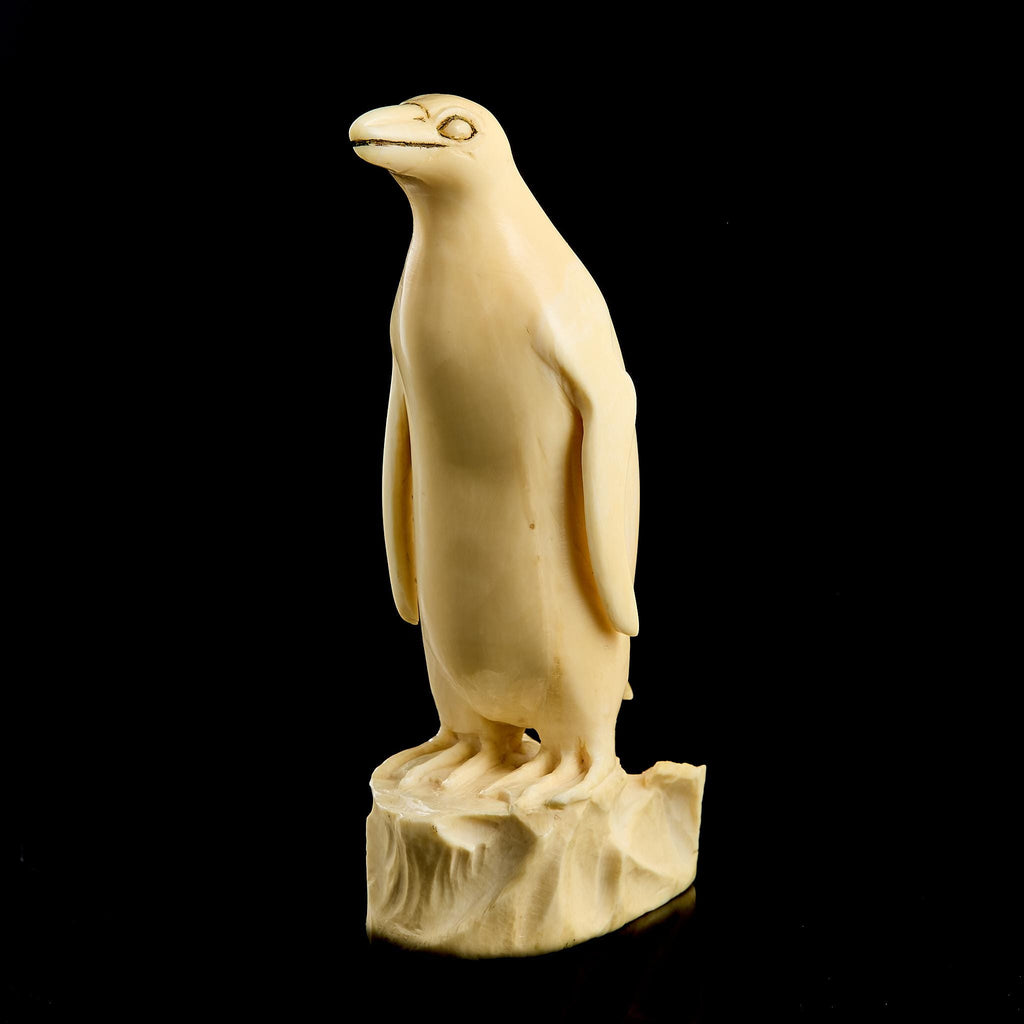 Vintage Inuit Carved Antarctic Penguin Figurine | Yupik Art, Early-Mid 20th C.