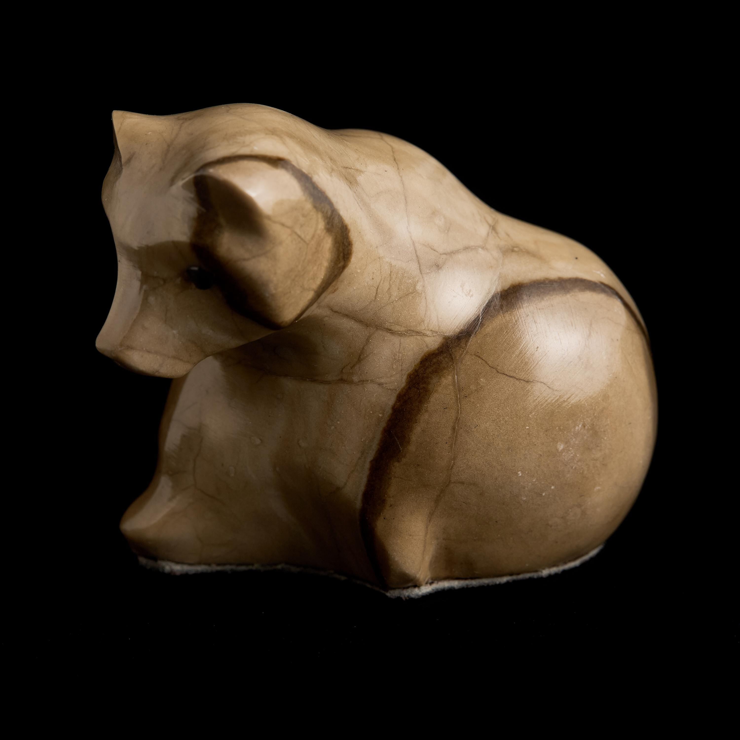 Vintage Inuit Stone Bear Figurine | Yupik Craft Carving, Early-Mid 20th C.