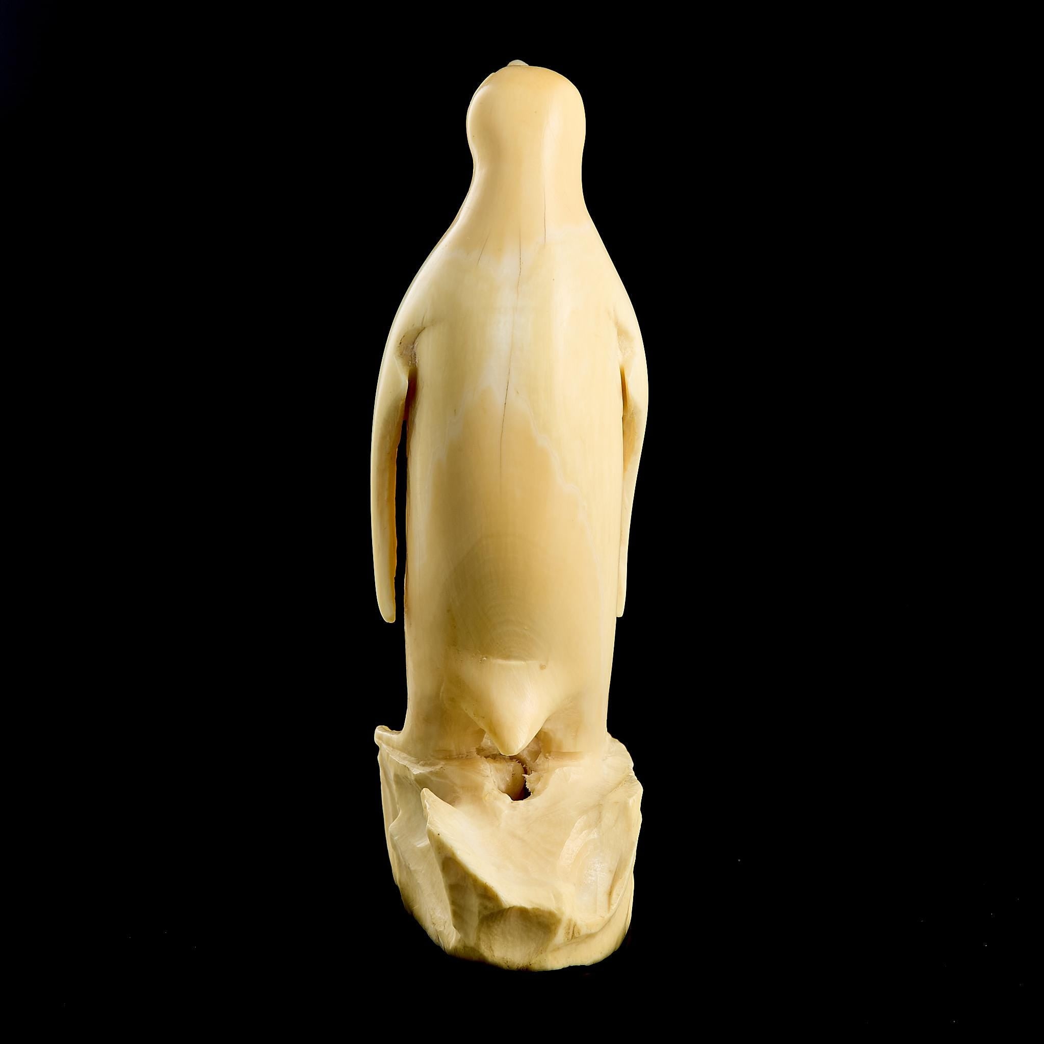 Vintage Inuit Carved Antarctic Penguin Figurine | Yupik Art, Early-Mid 20th C.