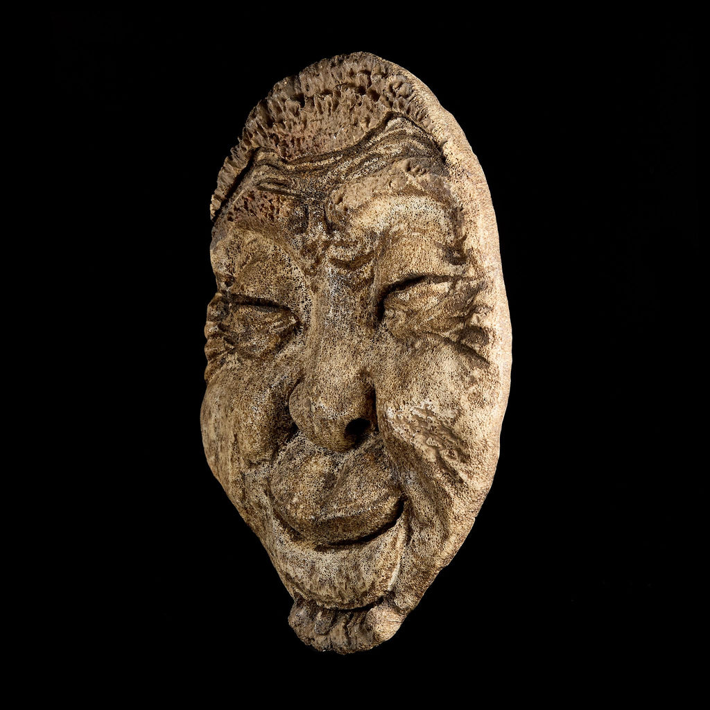 Authentic Inuit/Yupik Mask Carving from Whale Vertebrae | Bay of the Holy Cross 1991