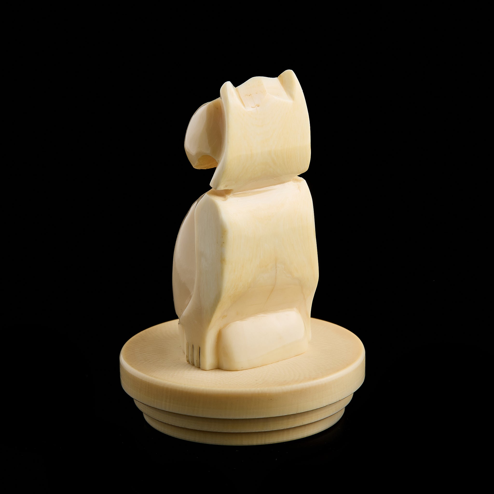 Vintage Inuit Billiken Figurine Carving | Yupik Talisman, Uelen Craft, Early-Mid 20th C.