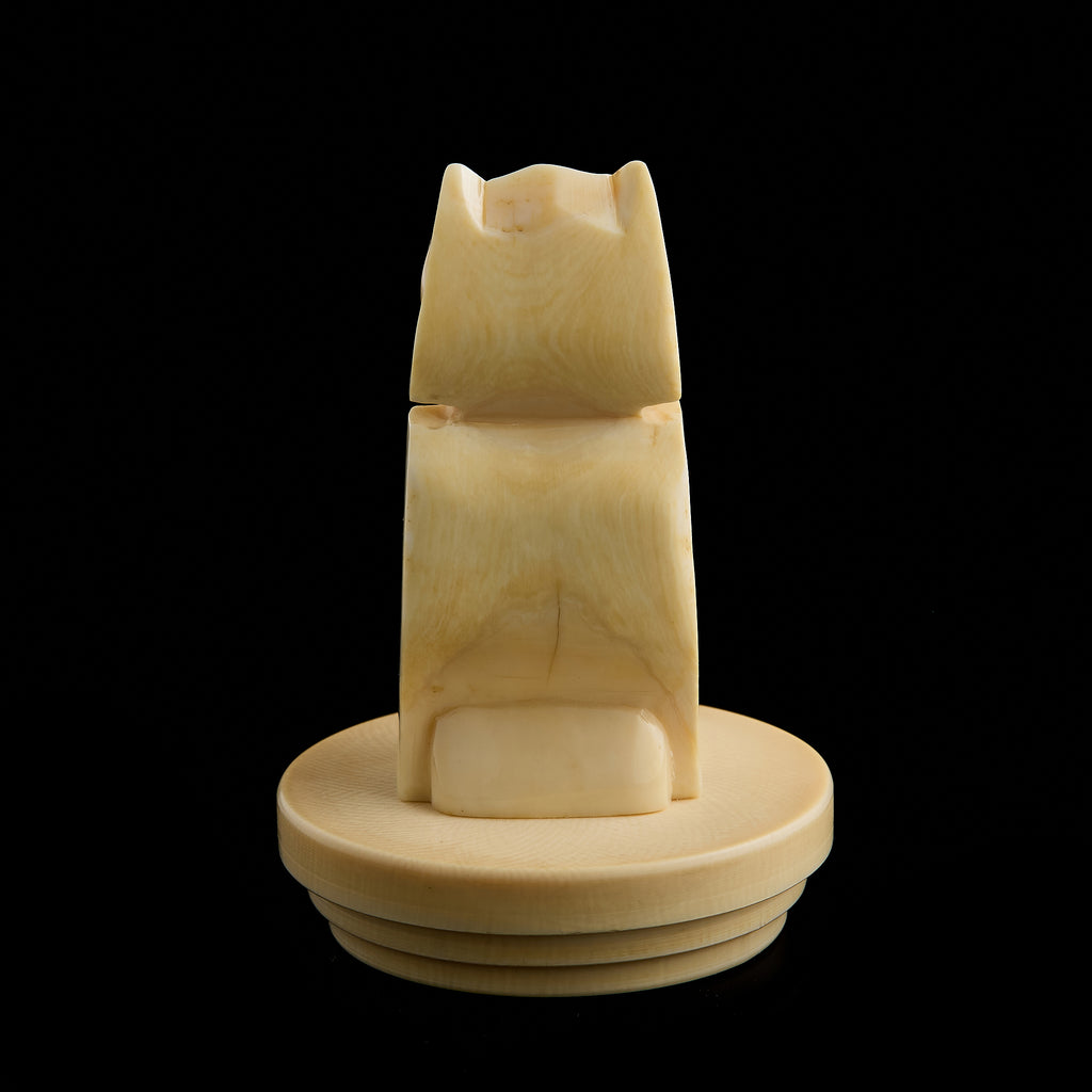 Vintage Inuit Billiken Figurine Carving | Yupik Talisman, Uelen Craft, Early-Mid 20th C.