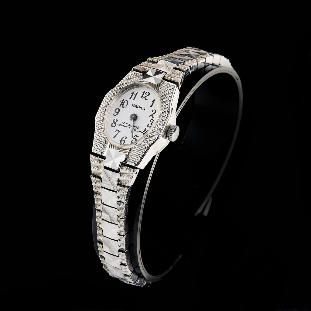 New Vintage "Chaika" Cocktail Watch (17 Jewels) | Soviet Women's Jewelry Watch