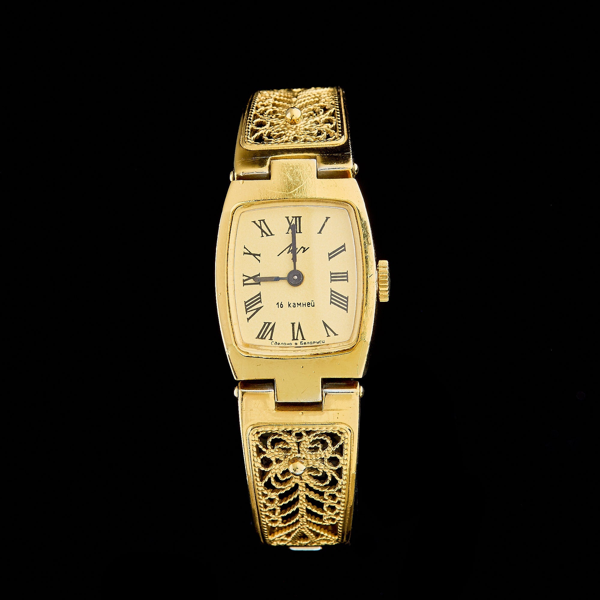Vintage LUCH Cocktail Watch (16 Jewels) | Gold Plated Bracelet, 90s Model