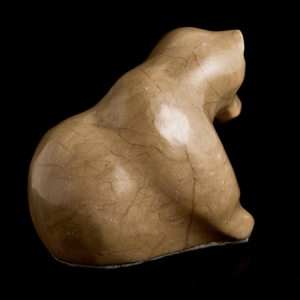 Vintage Inuit Stone Bear Figurine | Yupik Craft Carving, Early-Mid 20th C.