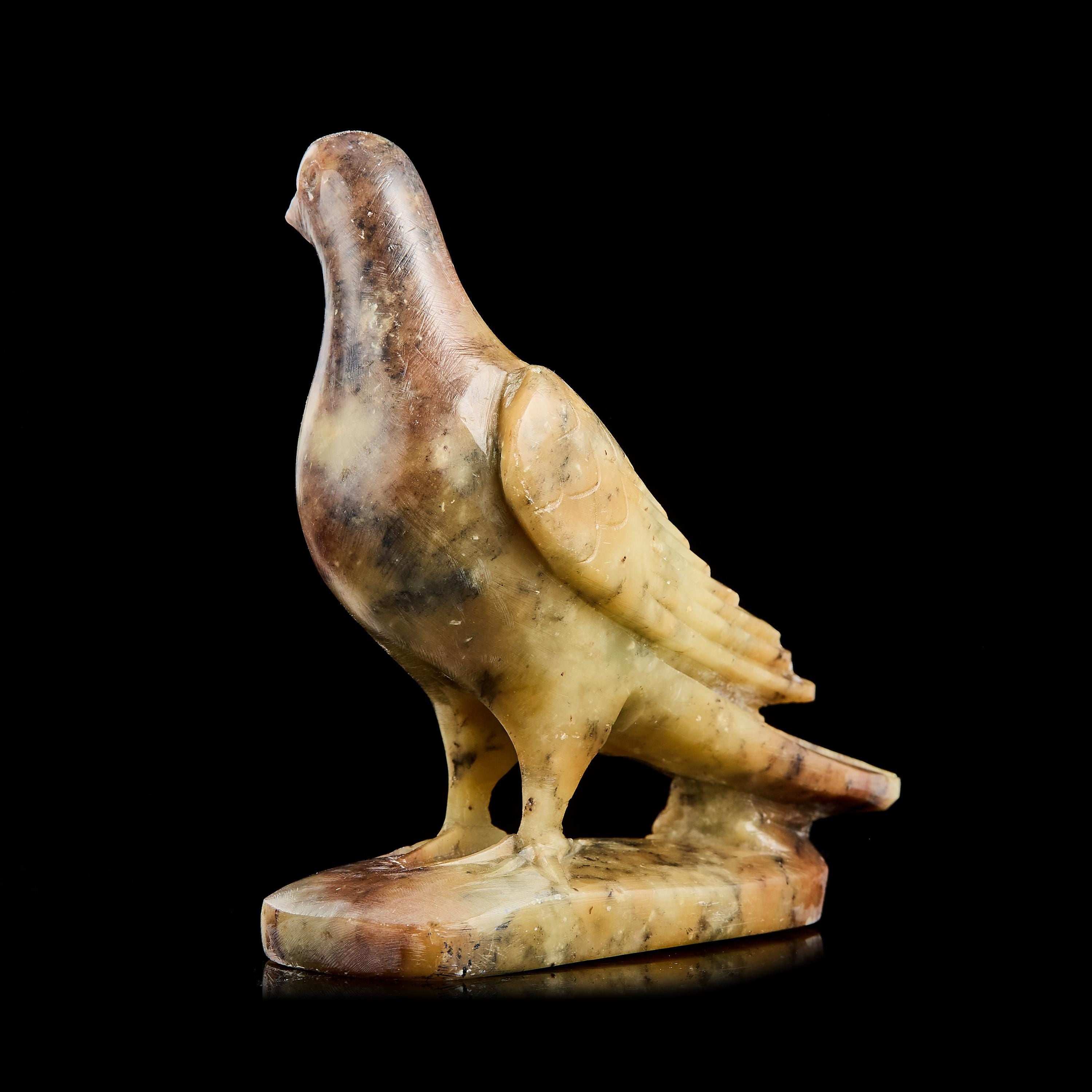 Vintage Soapstone Dove Figurine | Yup'ik Natural Stone Sculpture, Early-Mid 20th C.