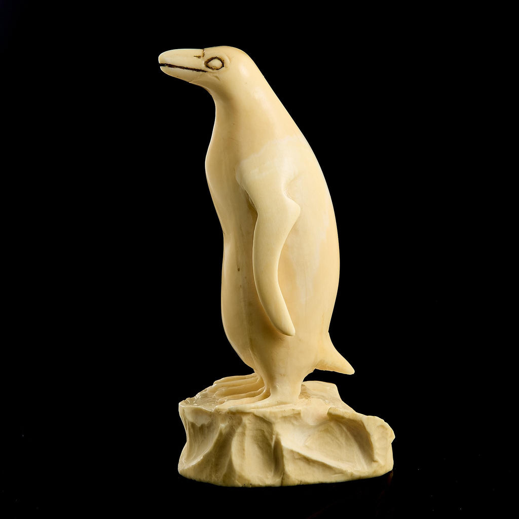 Vintage Inuit Carved Antarctic Penguin Figurine | Yupik Art, Early-Mid 20th C.