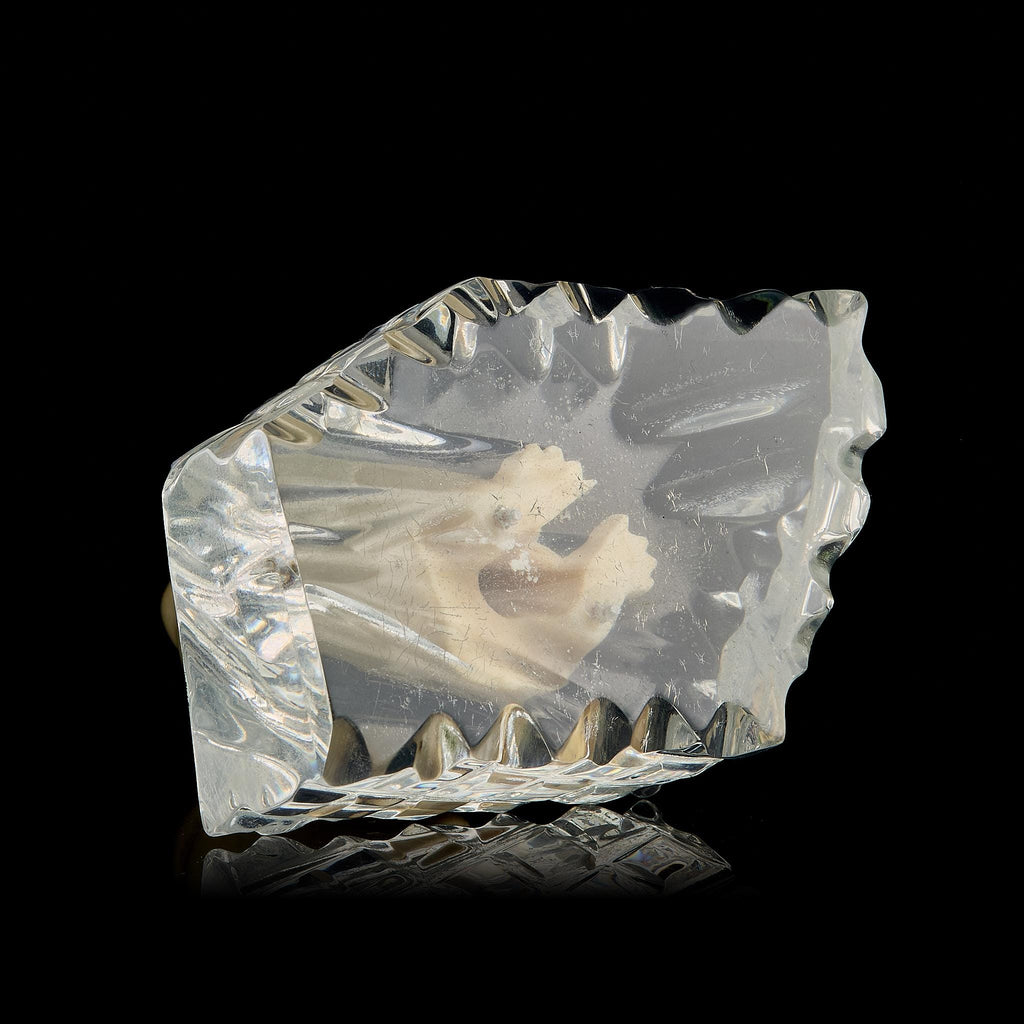 Vintage Inuit Bone Carving: Antarctic Penguin on Glass Ice Floe | Yupik Art, Early-Mid 20th C.