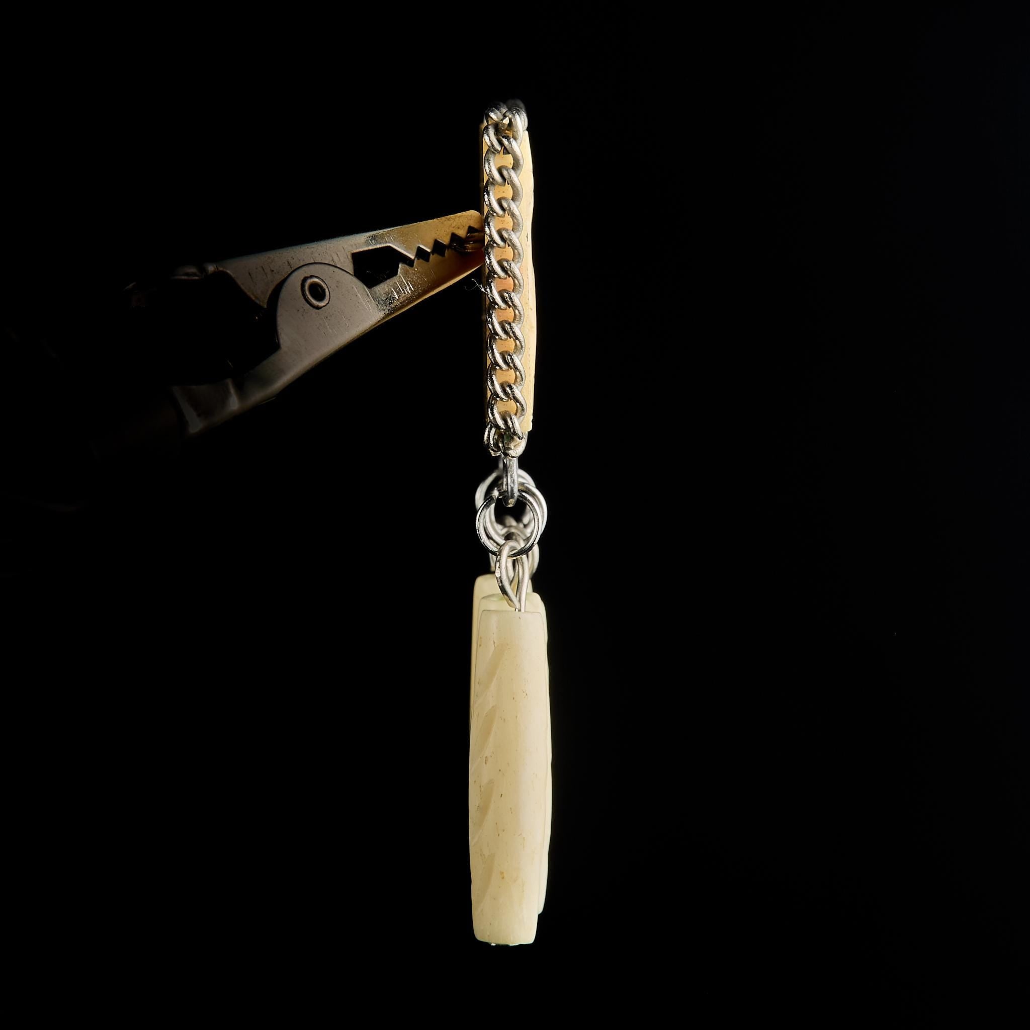 Vintage Inuit Brooch | Carved Bone, USSR 50s–60s