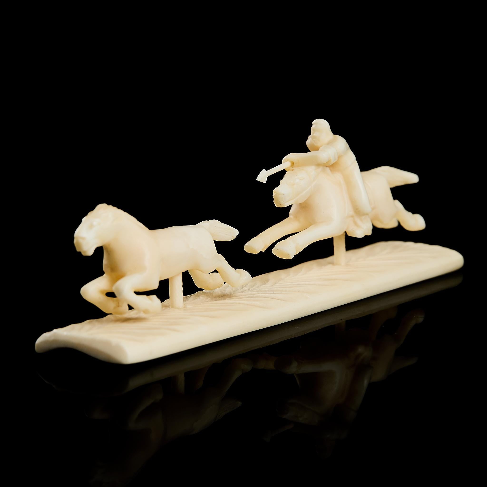 Authentic Inuit Carving: Vintage Arctic Eskimo Scene | Yupik Art, Chukotka, 1970s