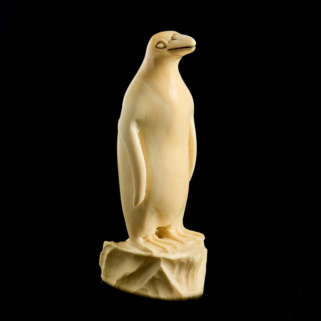 Vintage Inuit Carved Antarctic Penguin Figurine | Yupik Art, Early-Mid 20th C.