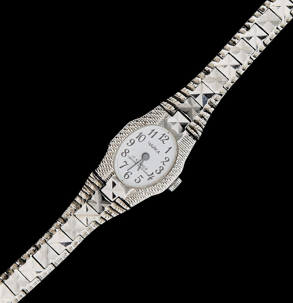 New Vintage "Chaika" Cocktail Watch (17 Jewels) | Soviet Women's Jewelry Watch
