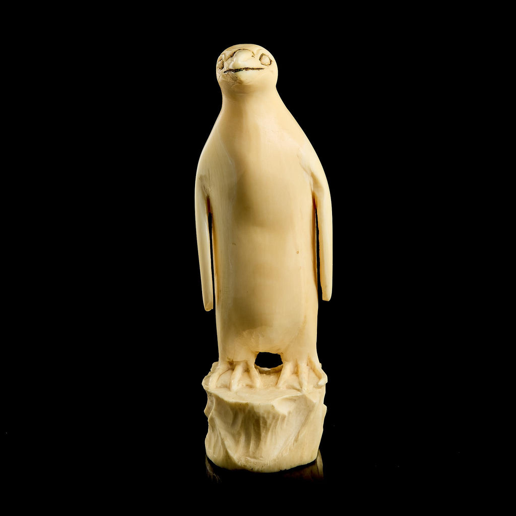 Vintage Inuit Carved Antarctic Penguin Figurine | Yupik Art, Early-Mid 20th C.