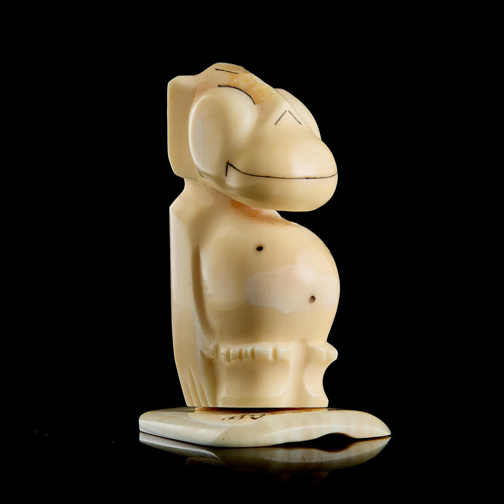 Vintage Inuit Billiken Figurine, Yupik Folk Art, Chukotka Collectible