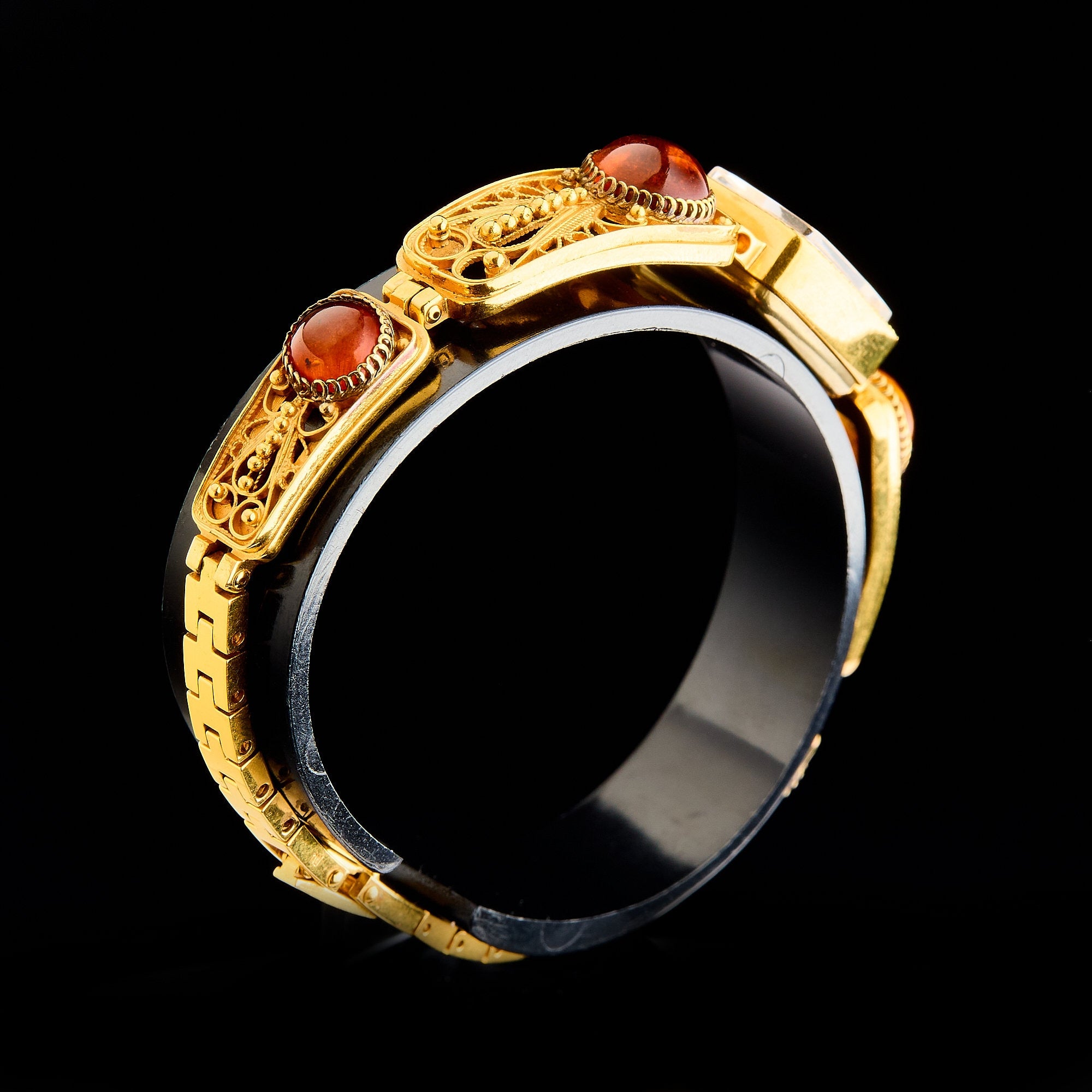 Vintage Russian "Chaika" Ladies' Watch | Amber & Filigree | Made in Russia