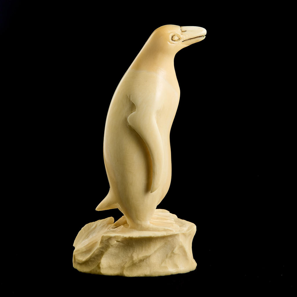 Vintage Inuit Carved Antarctic Penguin Figurine | Yupik Art, Early-Mid 20th C.