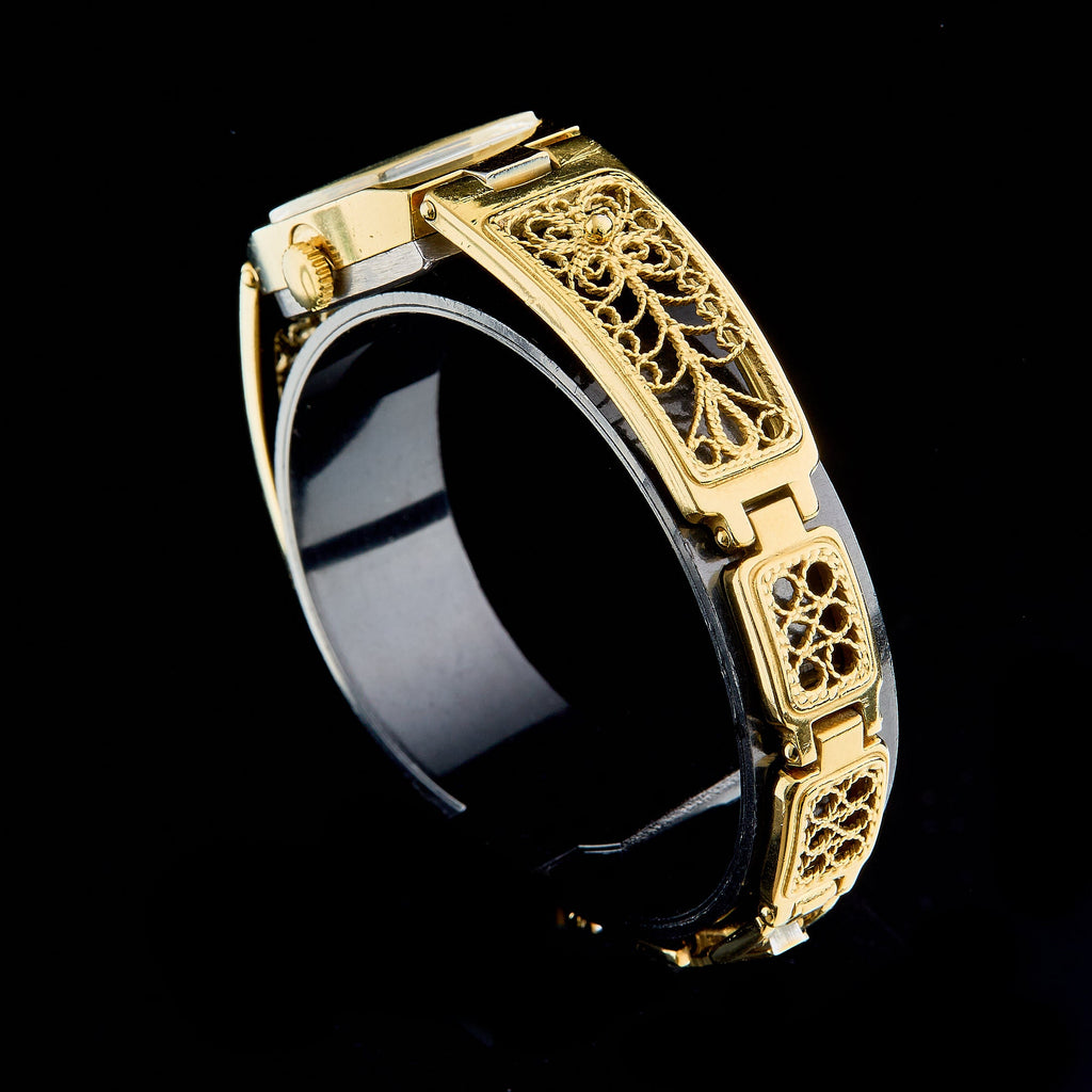 Vintage LUCH Cocktail Watch (16 Jewels) | Gold Plated Bracelet, 90s Model