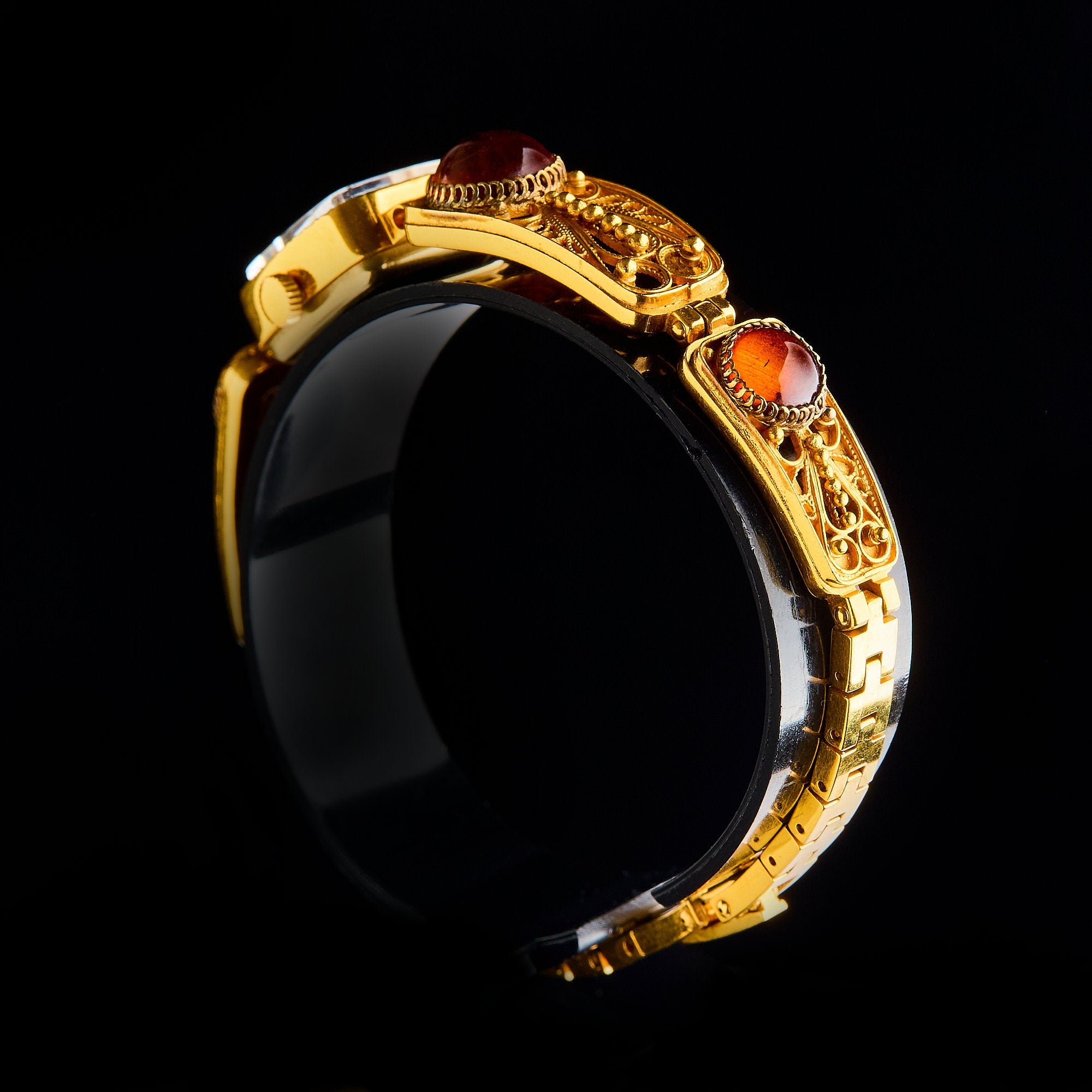 Vintage Russian "Chaika" Ladies' Watch | Amber & Filigree | Made in Russia