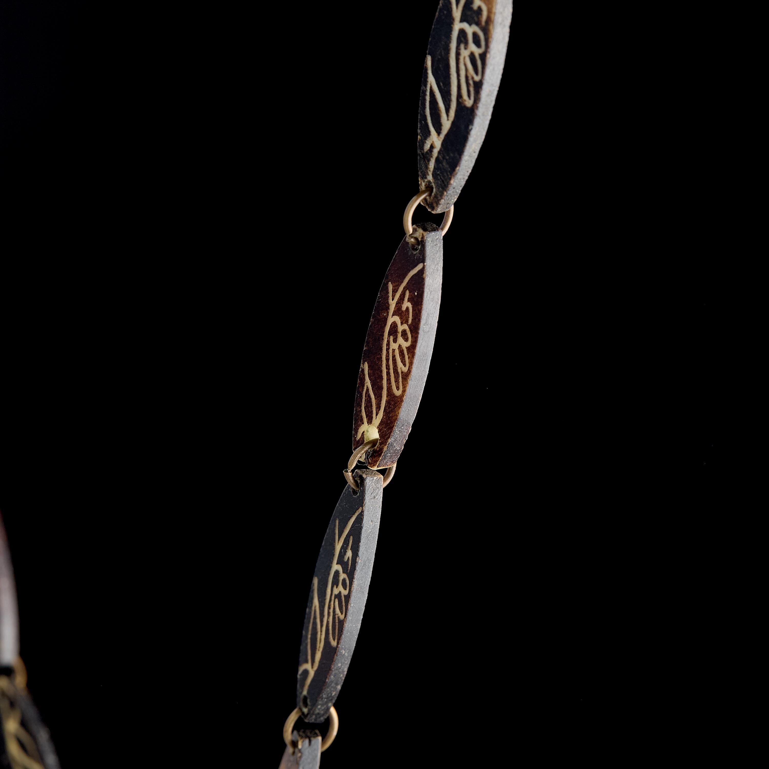 Vintage Northern Peoples Pendant on Chain | Reindeer Antler Carving, Inuit/Chukchi Art, 1950s-60s