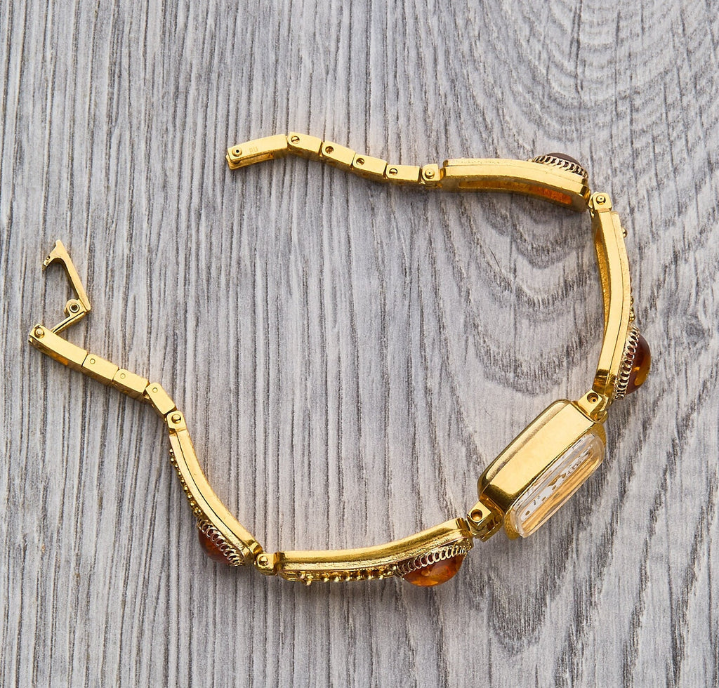 Vintage Russian "Chaika" Ladies' Watch | Amber & Filigree | Made in Russia