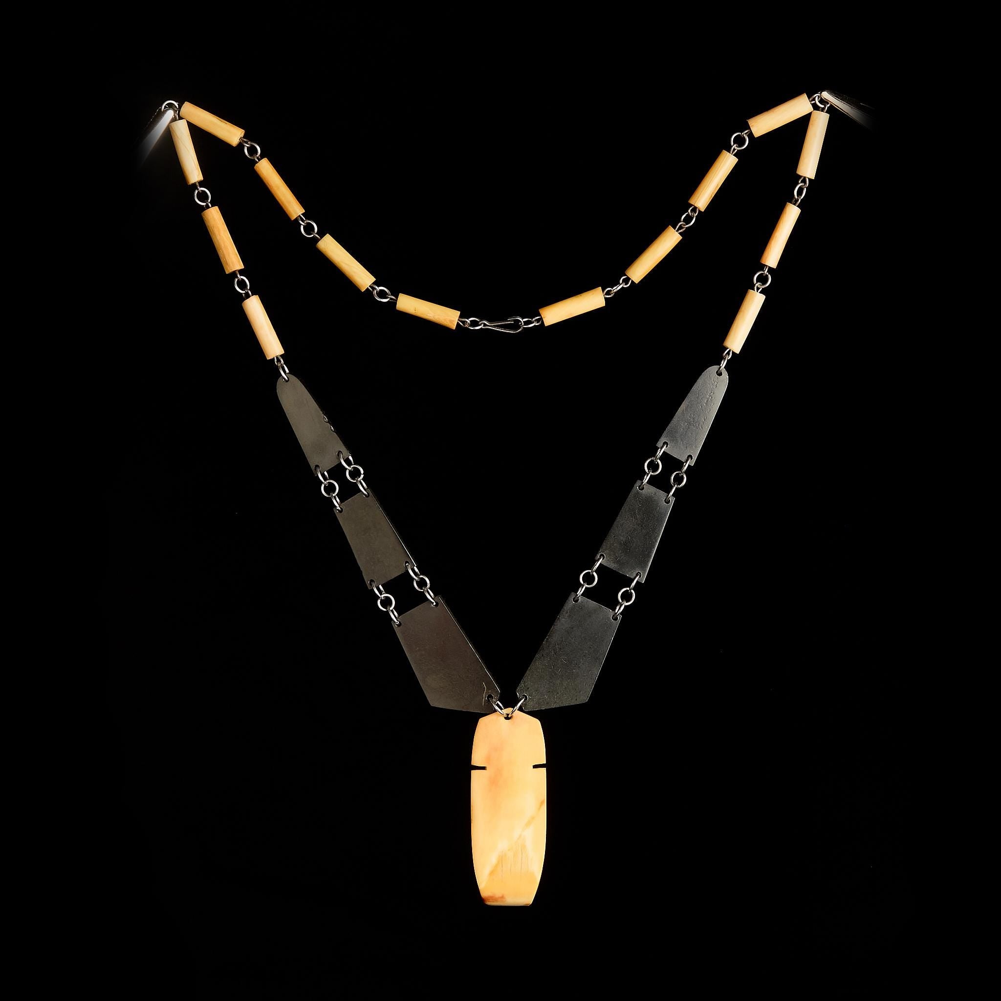 Vintage Billiken Pendant (Talisman) Carved Bone, USSR 50s–60s