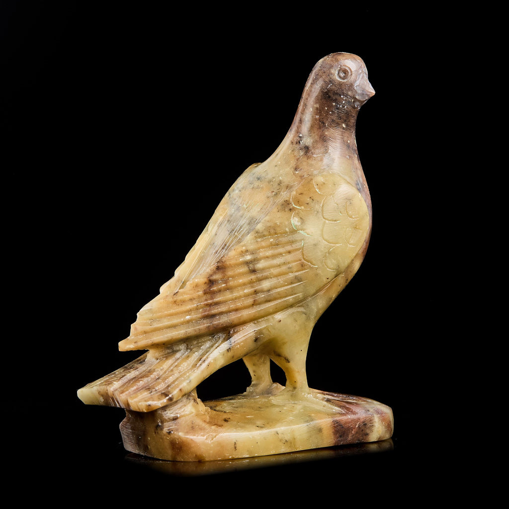 Vintage Soapstone Dove Figurine | Yup'ik Natural Stone Sculpture, Early-Mid 20th C.