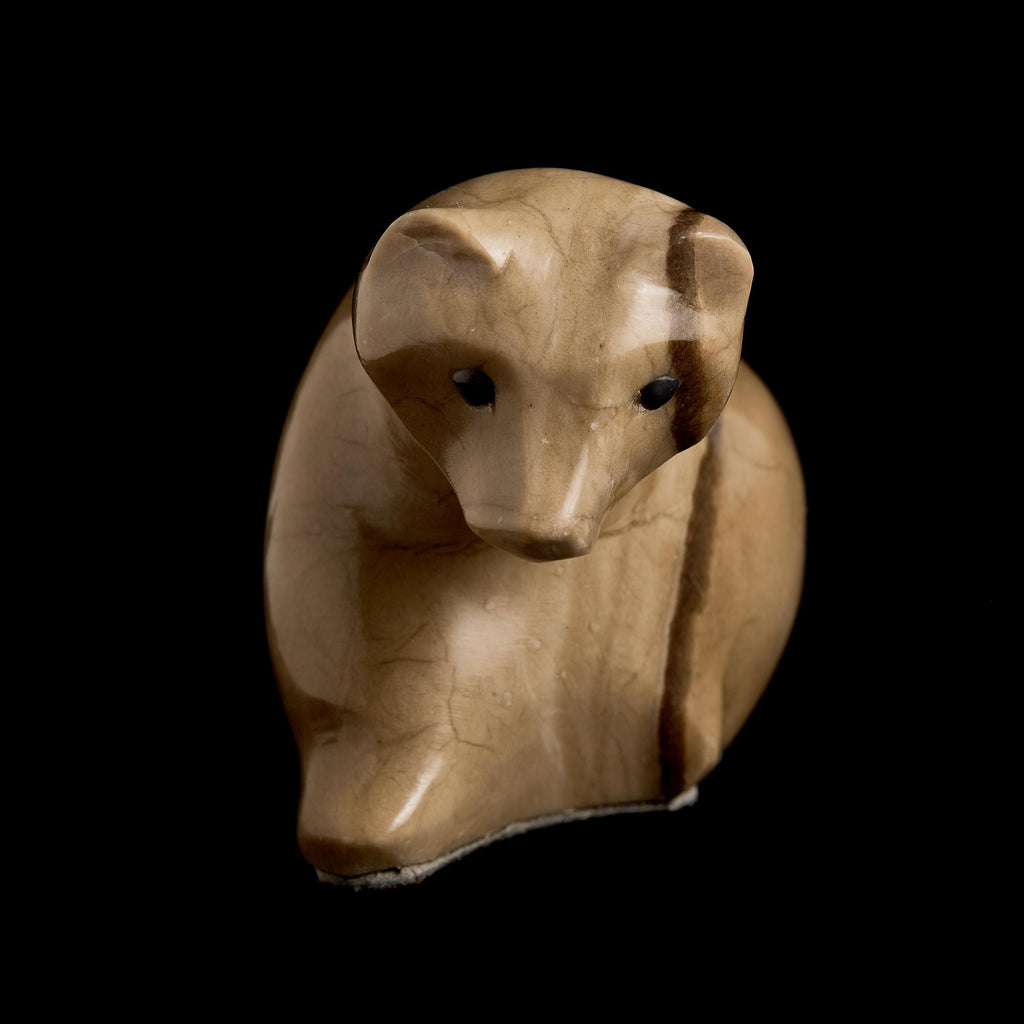 Vintage Inuit Stone Bear Figurine | Yupik Craft Carving, Early-Mid 20th C.