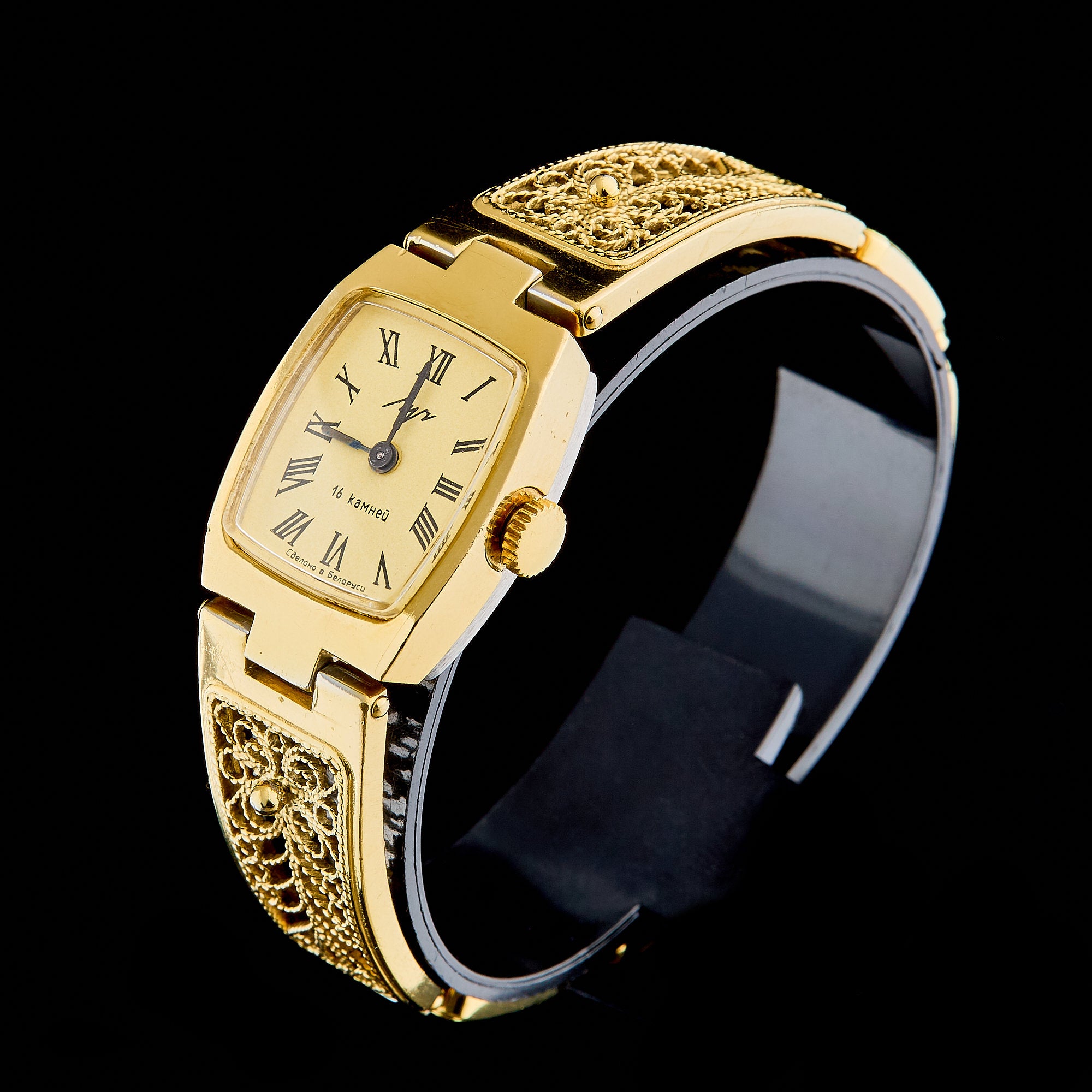 Vintage LUCH Cocktail Watch (16 Jewels) | Gold Plated Bracelet, 90s Model