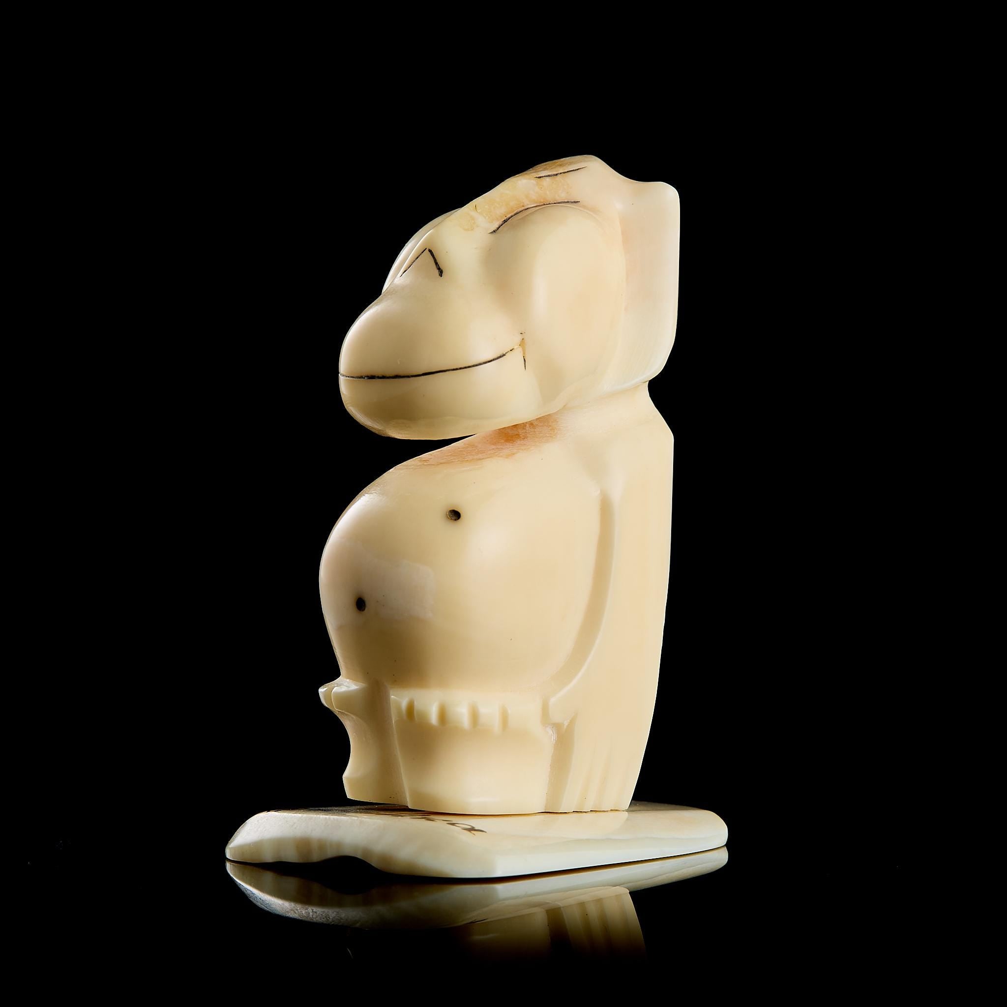 Vintage Inuit Billiken Figurine, Yupik Folk Art, Chukotka Collectible