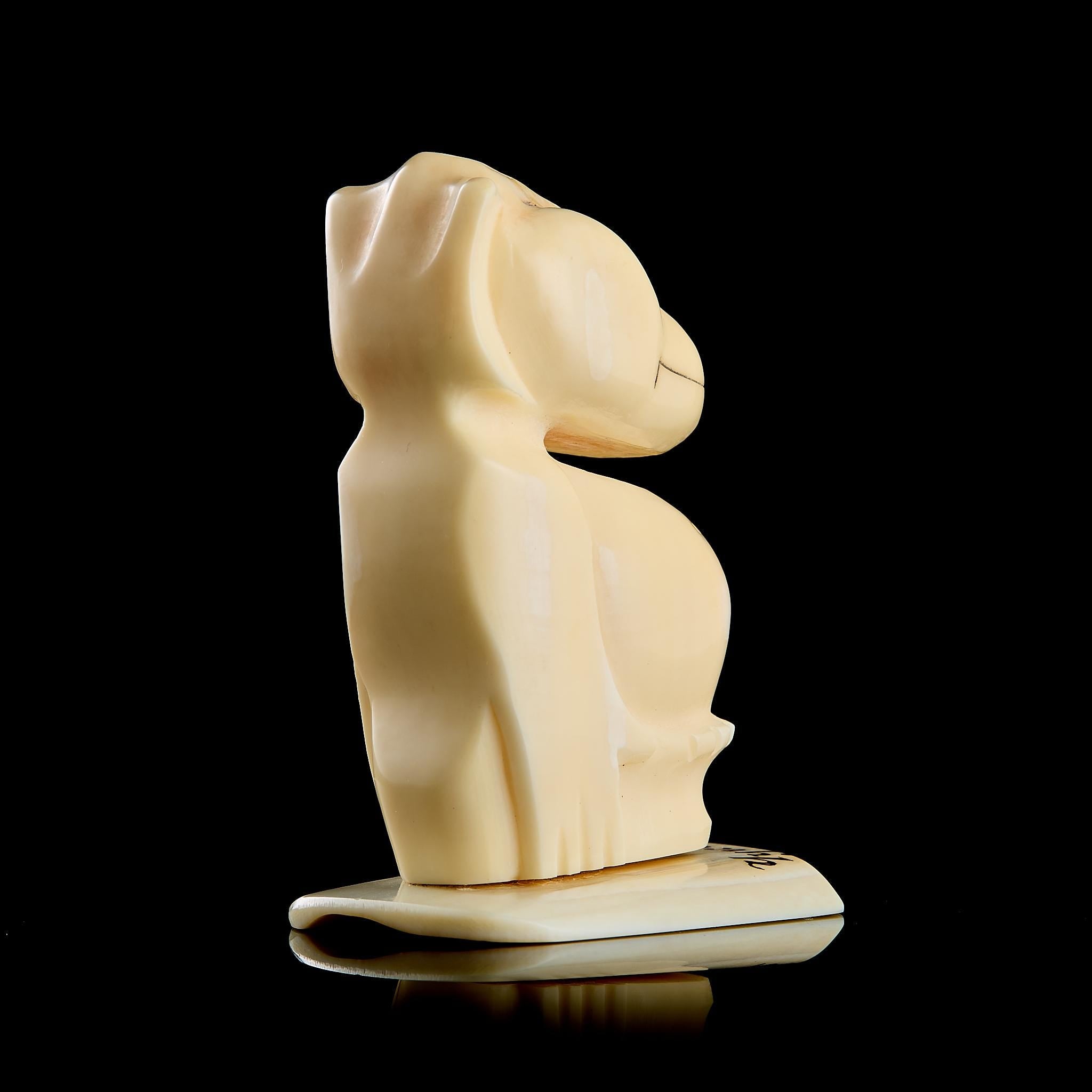 Vintage Inuit Billiken Figurine, Yupik Folk Art, Chukotka Collectible