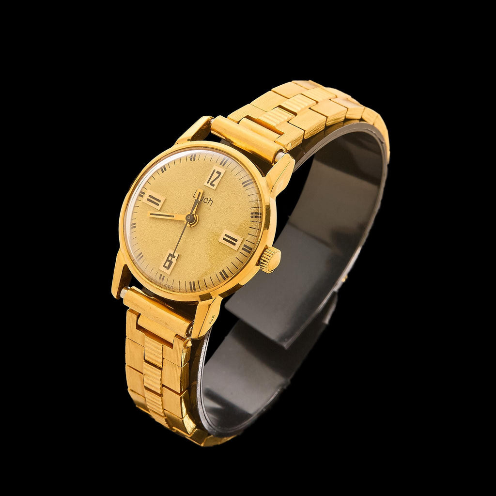 Vintage LUCH Gold-Plated Women's Watch | Aurum 10 Coating, Shockproof, Conditionally New
