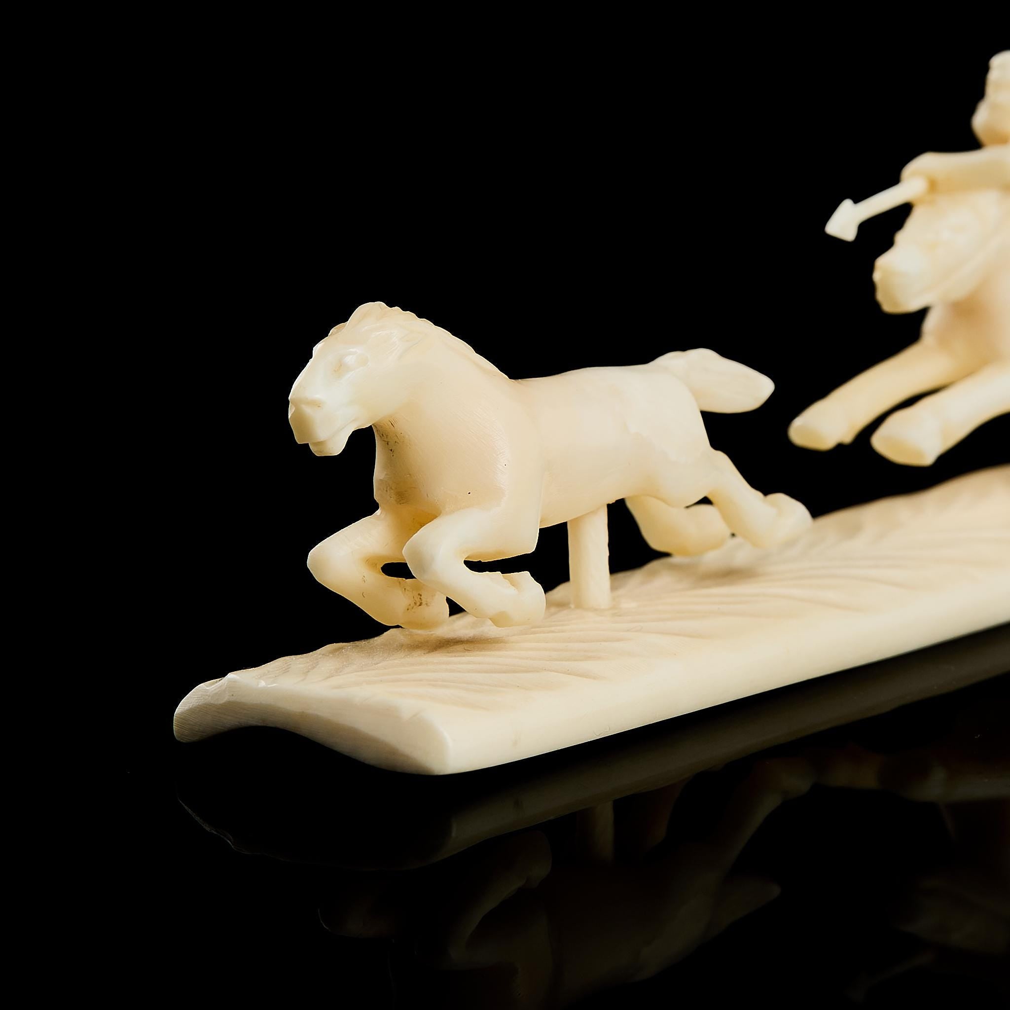 Authentic Inuit Carving: Vintage Arctic Eskimo Scene | Yupik Art, Chukotka, 1970s