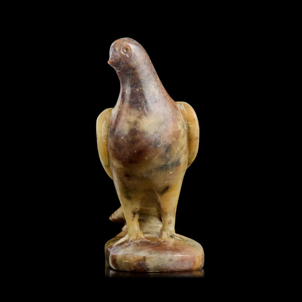 Vintage Soapstone Dove Figurine | Yup'ik Natural Stone Sculpture, Early-Mid 20th C.