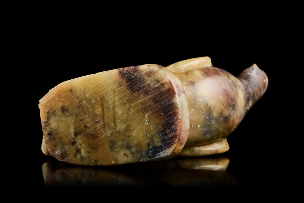 Vintage Soapstone Dove Figurine | Yup'ik Natural Stone Sculpture, Early-Mid 20th C.