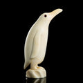 Vintage Inuit Carved Penguin Figurine on Ice Base | Yupik Art, Early-Mid 20th C.